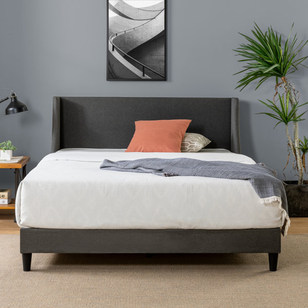 High back deals upholstered bed frame